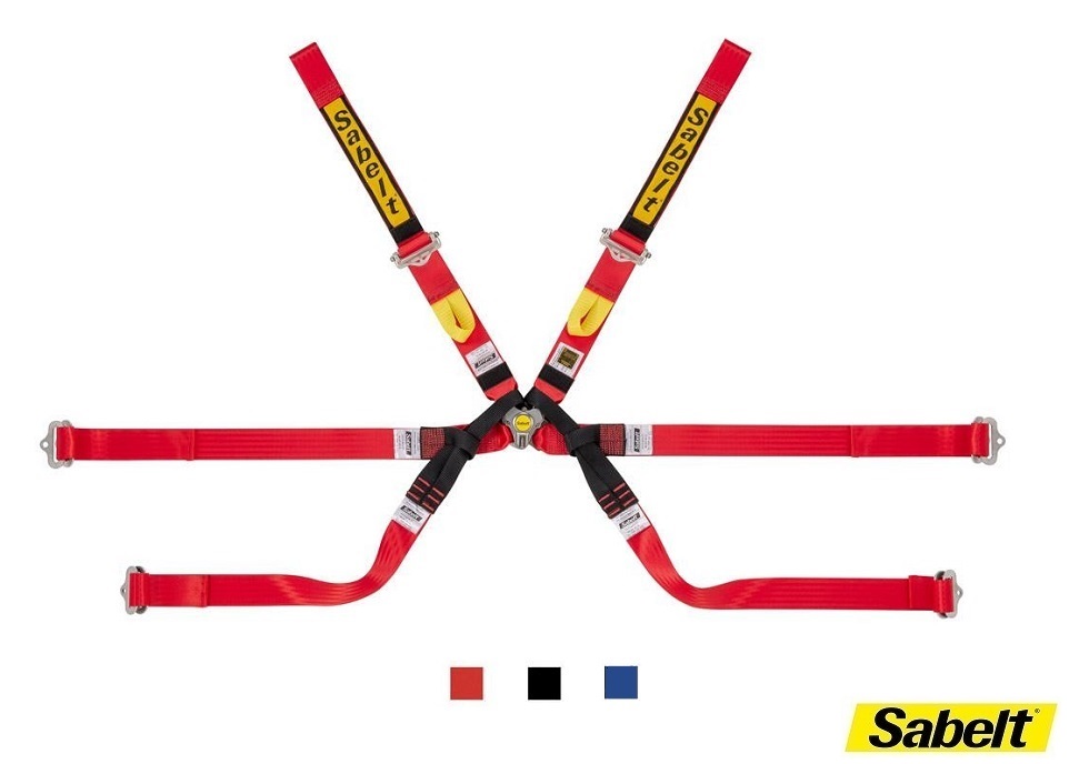 Sabelt Alu 2"/2" gordel - 6 punts - CCG622FU - Pull up - FIA 8853-2016 - Formula