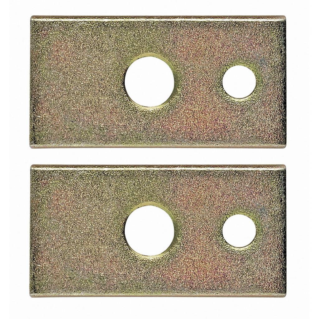 Assiettes et œillets de fixation pour harnais : 50 X 25 mm, 6 mm épaisseur, 7/16" UNF