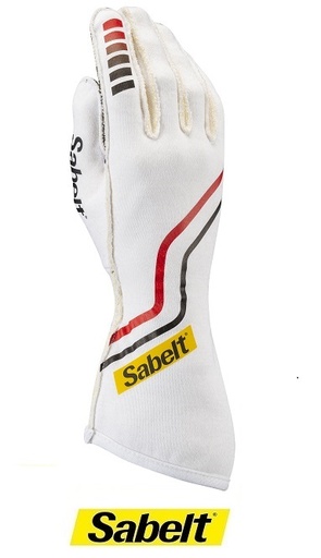 TG10 Sabelt Gloves - White - FIA 8856-2018