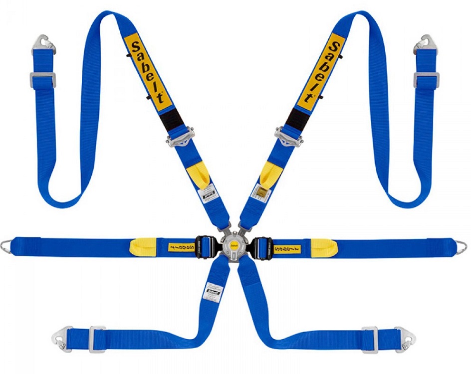 Sabel Alu 2"/2" gordel - 6 punts - CCG622FU - Pull up - FIA8853-2016 - GT 2" Enduro camlock ANTISLIP