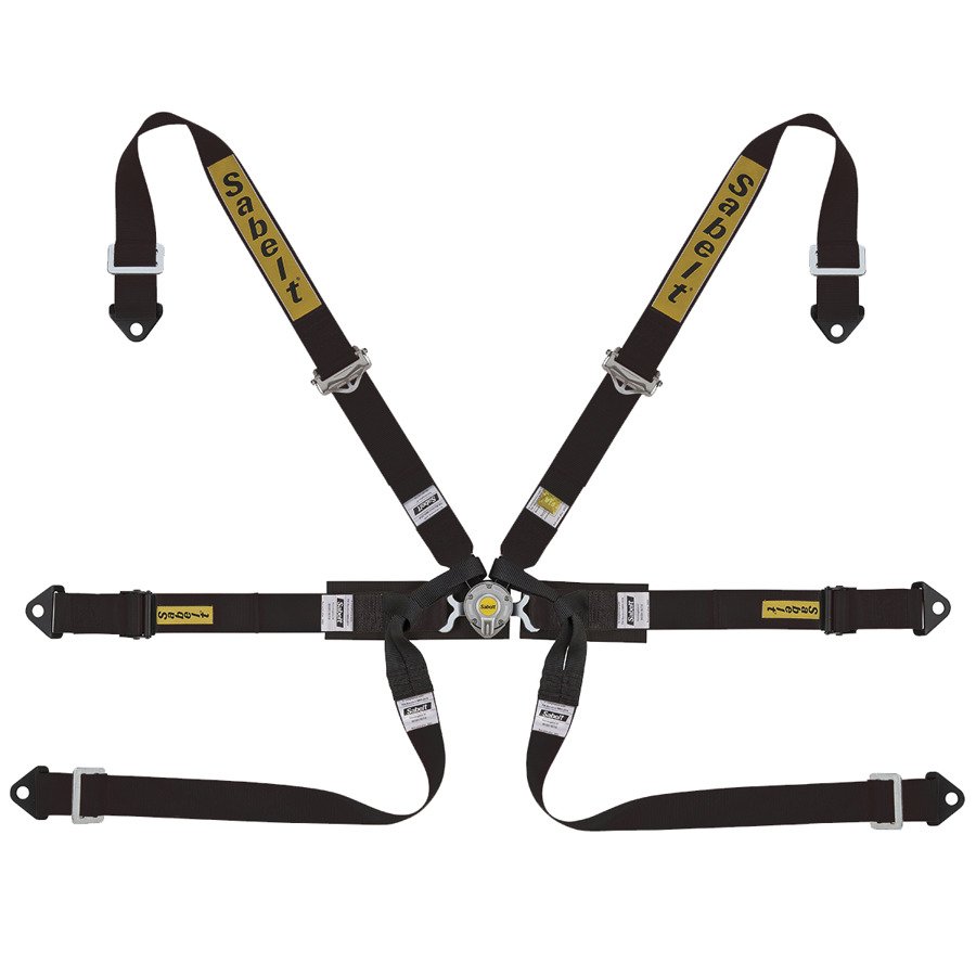 Sabelt Monoplace staal gordel - 6 punts - Pull up - FIA 8853-2016