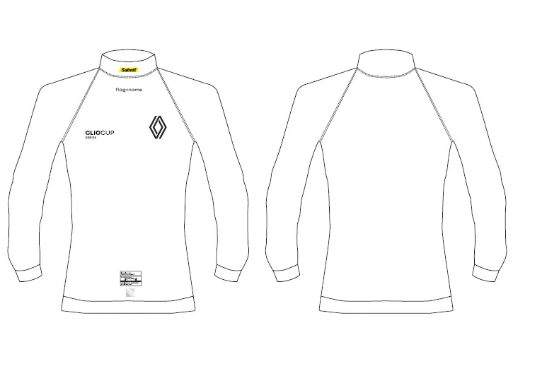 Tshirt Sabelt ignifugé Personnalisé UI601 Clio Cup - FIA8856-2018 (Blanc)