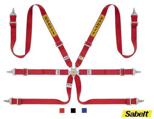 [CCS622SNUN-24] Arnés acero Sabelt - 2"/2" - 6 puntos - CCS622S Up - FIA 8853-2016 I 2024