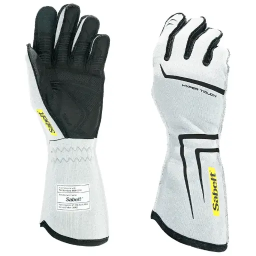 Gants FIA 8856-2018 TG12 HYPER TOUCH - Blanc